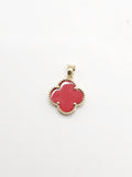 14k Gold pendant - Red Clover