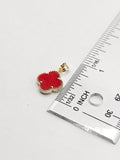 14k Gold pendant - Red Clover