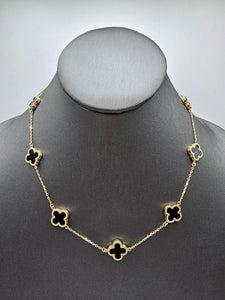 14k Gold Necklace - Black Clover