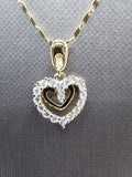 14k Gold Chain w/pendant - Hearts