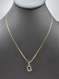 14k Gold Chain w/pendant - Hearts