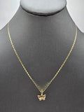 14k Gold Chain w/pendant - Butterfly