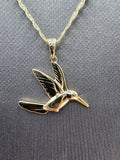 14k Gold Chain w/pendant - Hummingbird