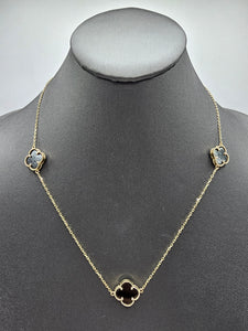 14k Gold Necklace - Black Clover