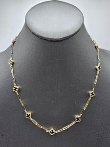 14k Gold Necklace - Black Clover