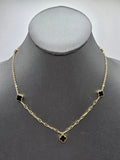 14k Gold Necklace - Black Clover