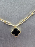 14k Gold Necklace - Black Clover