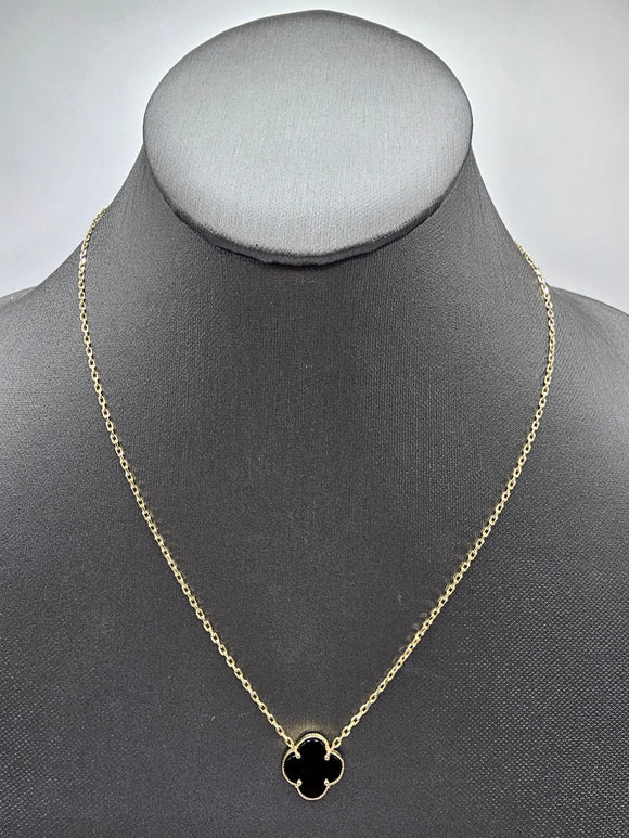 14k Gold Necklace - Black Clover