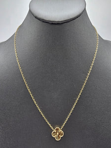 14k Gold Necklace - Gold Clover