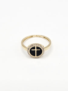 14K Gold Ring - Cross