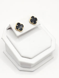 14K Gold Earrings - Black Clover