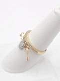 14K Gold Ring - Heart, Ring, Key