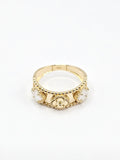 14K Gold Ring - White Clover