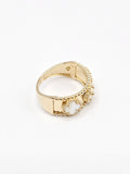 14K Gold Ring - White Clover