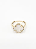 14K Gold Ring - White Clover