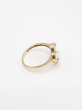 14K Gold Ring - White Clover