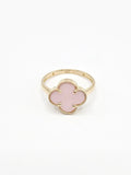 14K Gold Ring - Pink Clover