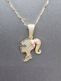 14k Gold Chain w/pendant - Barbie