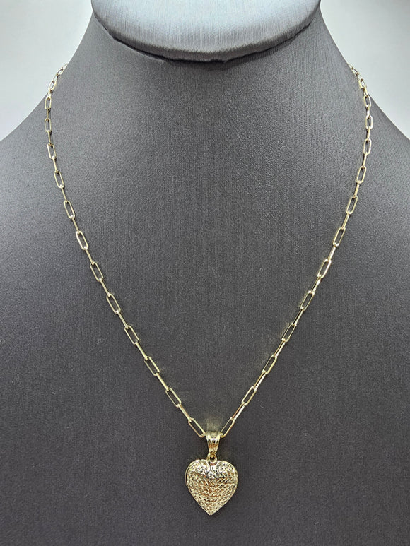 14k Gold Chain w/pendant - Heart