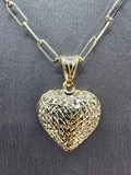 14k Gold Chain w/pendant - Heart