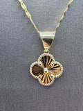 14k Gold Chain w/pendant - Gold Clover