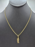 14k Gold Chain w/pendant - San Judas