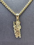 14k Gold Chain w/pendant - San Judas