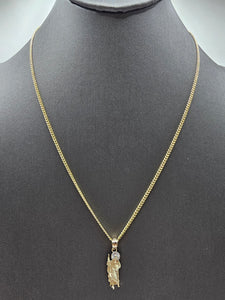 14k Gold Chain w/pendant - San Judas