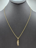 14k Gold Chain w/pendant - San Judas