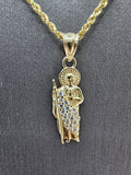 14k Gold Chain w/pendant - San Judas