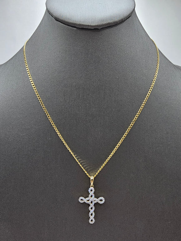 14k Gold Chain w/pendant - Cross