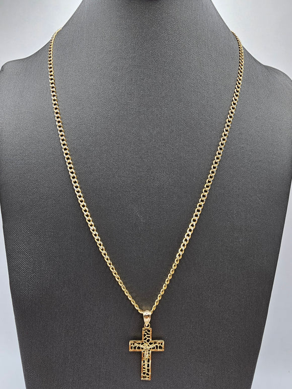 14k Gold Chain w/pendant - Jesus on Cross