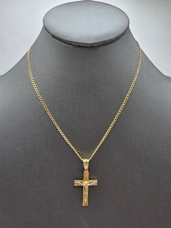 14k Gold Chain w/pendant - Jesus on Cross