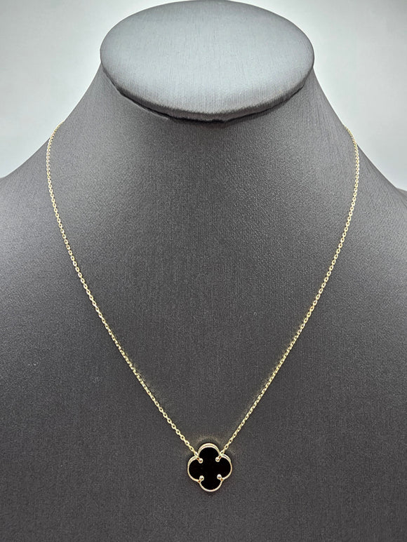 14k Gold Necklace - Black Clover