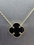 14k Gold Necklace - Black Clover