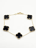 14k Gold Bracelet - Black Clover