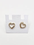 14K Gold Earrings - Heart w/Infinity