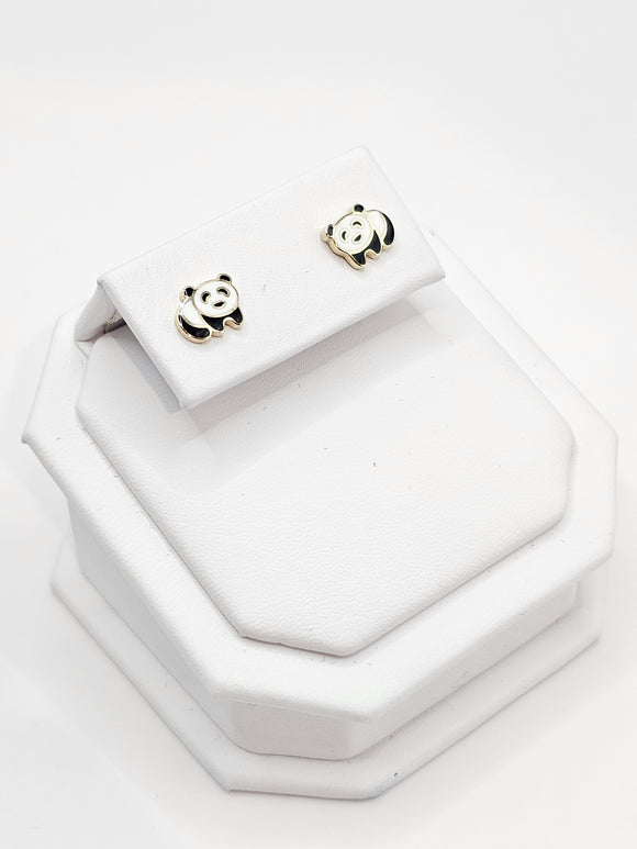 14K Gold Earrings - Panda