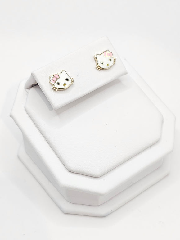 14K Gold Earrings - Hello Kitty