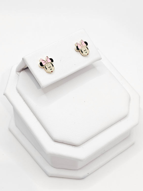 14K Gold Earrings - Mouse Ears