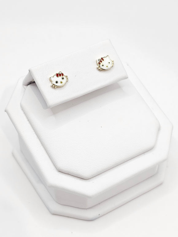 14K Gold Earrings - Hello Kitty