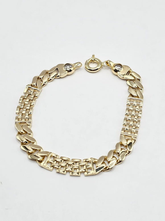 14k Gold Bracelet - Monaco Link