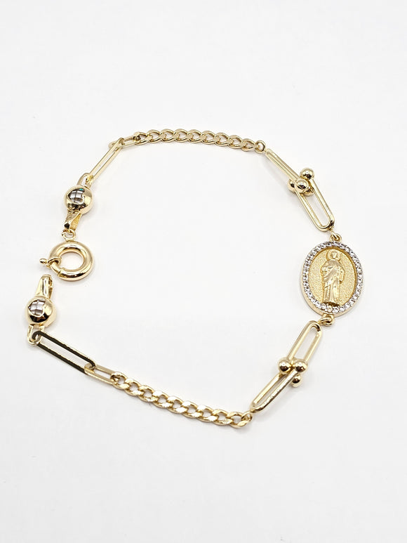 14k Gold Bracelet - San Judas