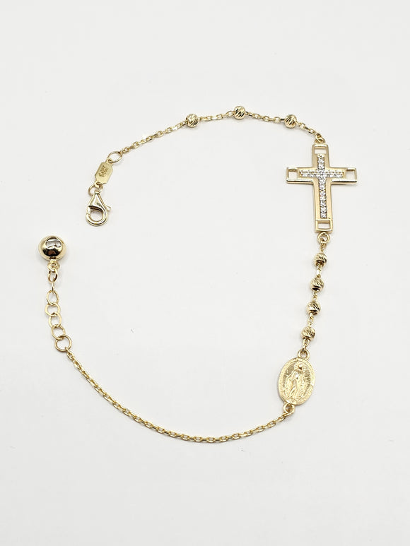 14k Gold Bracelet - Cross