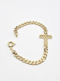 14k Gold Bracelet - Monaco Cross