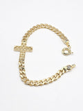 14k Gold Bracelet - Monaco Cross