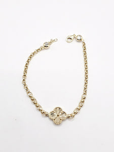 14k Gold Bracelet - Gold Clover