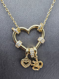 14k Gold Necklace - Hearts