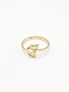 14K Gold Ring - Cat