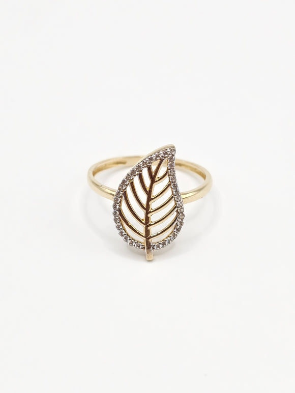 14K Gold Ring - Leaf